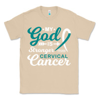 Mushroom My God is Stronger Than Cervical Cancer Awareness Warrior Classic Tee - longCreatives
