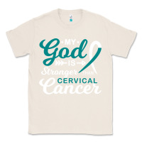 Natural My God is Stronger Than Cervical Cancer Awareness Warrior Classic Tee - longCreatives