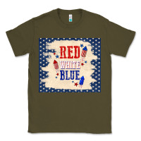 Army Green red white blue Classic Tee - TumblerDesignByShophia