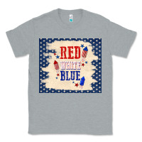 Heather Grey red white blue Classic Tee - TumblerDesignByShophia
