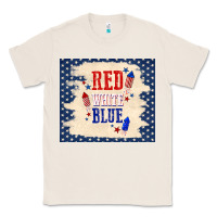 Natural red white blue Classic Tee - TumblerDesignByShophia
