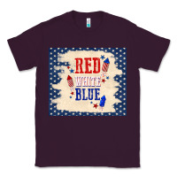 Plum red white blue Classic Tee - TumblerDesignByShophia