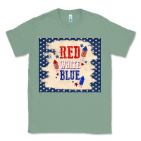 Sage red white blue Classic Tee - TumblerDesignByShophia