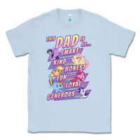 Dusty Blue My Little Pony Father's Day Group Shot This Dad Is Classic Tee - longCreatives