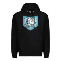 Black Christmas Pocket Premium Hoodie - CowhideDigitalArt