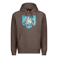 Coffee Christmas Pocket Premium Hoodie - CowhideDigitalArt
