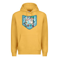 Mustard Christmas Pocket Premium Hoodie - CowhideDigitalArt