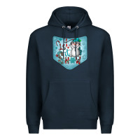 Navy Christmas Pocket Premium Hoodie - CowhideDigitalArt