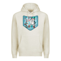Oatmeal Heather Christmas Pocket Premium Hoodie - CowhideDigitalArt