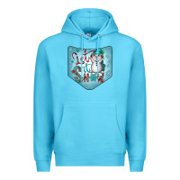 Ocean Blue Christmas Pocket Premium Hoodie - CowhideDigitalArt