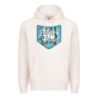 Pale Pink Christmas Pocket Premium Hoodie - CowhideDigitalArt