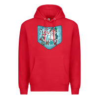 Red Christmas Pocket Premium Hoodie - CowhideDigitalArt