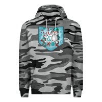 Slate Camo Christmas Pocket Premium Hoodie - CowhideDigitalArt