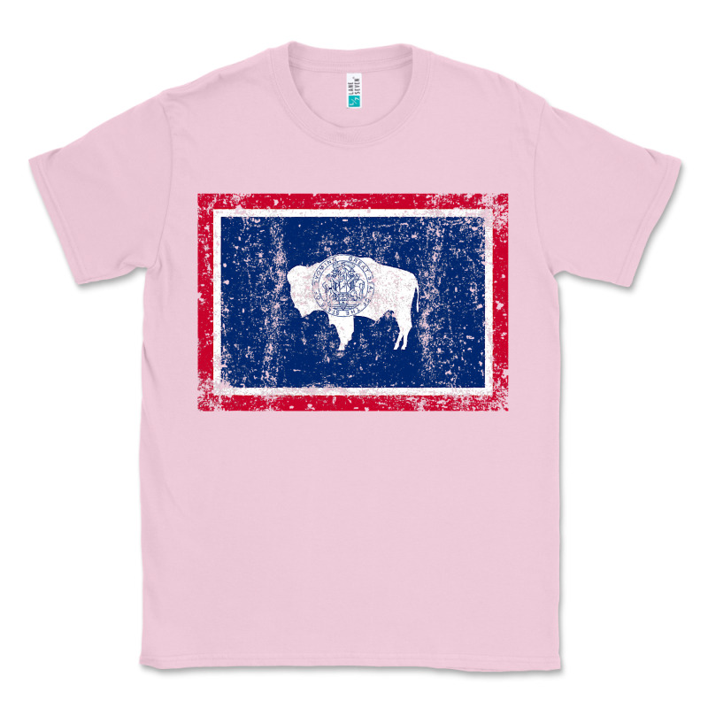 State Of Wyoming Flag Fun Vintage Retro Fall Hiking Classic Tee by longCreatives | Teevron