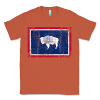 Copper State of Wyoming Flag Fun Vintage Retro Fall Hiking Classic Tee - longCreatives