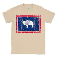 Mushroom State of Wyoming Flag Fun Vintage Retro Fall Hiking Classic Tee - longCreatives