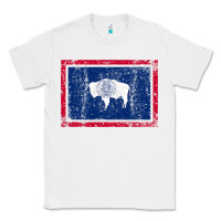 White State of Wyoming Flag Fun Vintage Retro Fall Hiking Classic Tee - longCreatives
