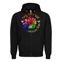 Black oncology team sunflower Zipper Hoodie - BarkalooDesign