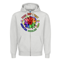 Dove Grey oncology team sunflower Zipper Hoodie - BarkalooDesign