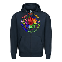 Navy oncology team sunflower Zipper Hoodie - BarkalooDesign