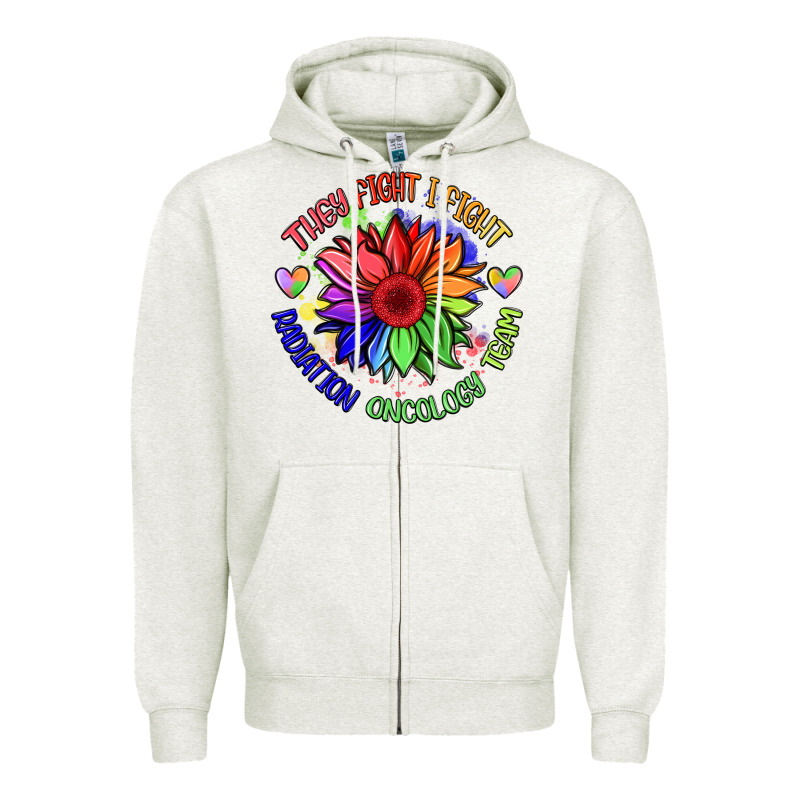 Oncology Team Sunflower Zipper Hoodie by BarkalooDesign | Teevron