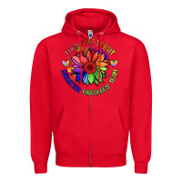 Red oncology team sunflower Zipper Hoodie - BarkalooDesign