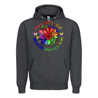Smoke oncology team sunflower Zipper Hoodie - BarkalooDesign