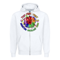 White oncology team sunflower Zipper Hoodie - BarkalooDesign