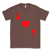 Chestnut Queen Of Hearts  Playing Card   Halloween Costume Classic Tee - longCreatives