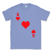 Colony Blue Queen Of Hearts  Playing Card   Halloween Costume Classic Tee - longCreatives