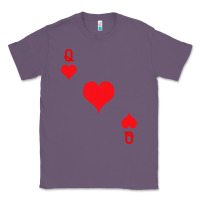 Lavender Queen Of Hearts  Playing Card   Halloween Costume Classic Tee - longCreatives