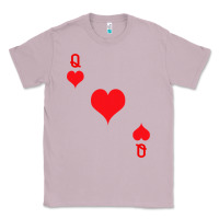 Lilac Queen Of Hearts  Playing Card   Halloween Costume Classic Tee - longCreatives