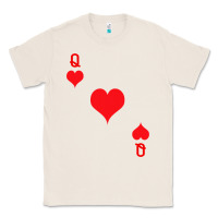Natural Queen Of Hearts  Playing Card   Halloween Costume Classic Tee - longCreatives
