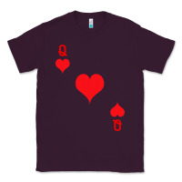 Plum Queen Of Hearts  Playing Card   Halloween Costume Classic Tee - longCreatives