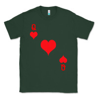 Sports Green Queen Of Hearts  Playing Card   Halloween Costume Classic Tee - longCreatives