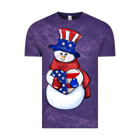 Patriotic Snowman 4th Of July Vintage Tee | Teevron