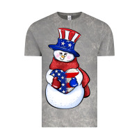 Cloud Rock Patriotic snowman 4th of july Vintage Tee - HowdyJamesFarm