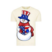 Vintage Arctic Patriotic snowman 4th of july Vintage Tee - HowdyJamesFarm