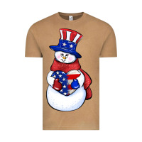 Vintage Camel Patriotic snowman 4th of july Vintage Tee - HowdyJamesFarm