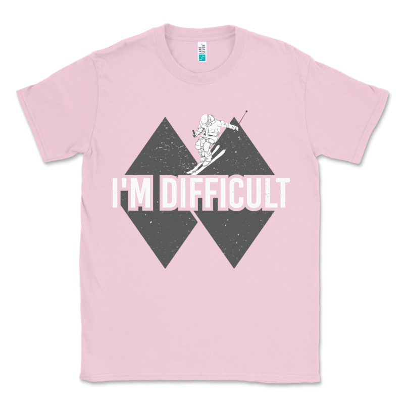 I'm Difficult Double Black Diamond Skiing Classic Tee by longCreatives | Teevron