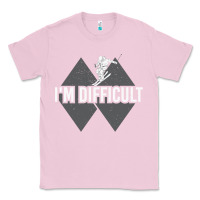 Bubblegum Pink I'm Difficult Double Black Diamond Skiing Classic Tee - longCreatives