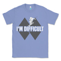 Colony Blue I'm Difficult Double Black Diamond Skiing Classic Tee - longCreatives
