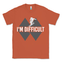 Copper I'm Difficult Double Black Diamond Skiing Classic Tee - longCreatives