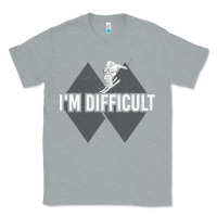Heather Grey I'm Difficult Double Black Diamond Skiing Classic Tee - longCreatives