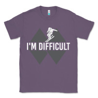 Lavender I'm Difficult Double Black Diamond Skiing Classic Tee - longCreatives