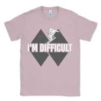 Lilac I'm Difficult Double Black Diamond Skiing Classic Tee - longCreatives