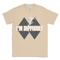 Mushroom I'm Difficult Double Black Diamond Skiing Classic Tee - longCreatives