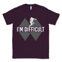 Plum I'm Difficult Double Black Diamond Skiing Classic Tee - longCreatives