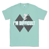 Seafoam I'm Difficult Double Black Diamond Skiing Classic Tee - longCreatives