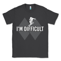 Smoke I'm Difficult Double Black Diamond Skiing Classic Tee - longCreatives